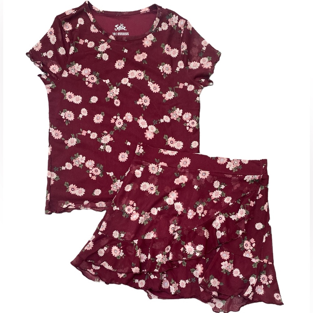 Girls matching top and skirt/skort
